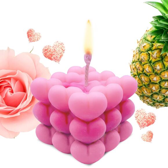 BE DELICIOUS BLOSSOM Heart Shaped Soy Wax Candle - 5.5 oz - Picture 1 of 2